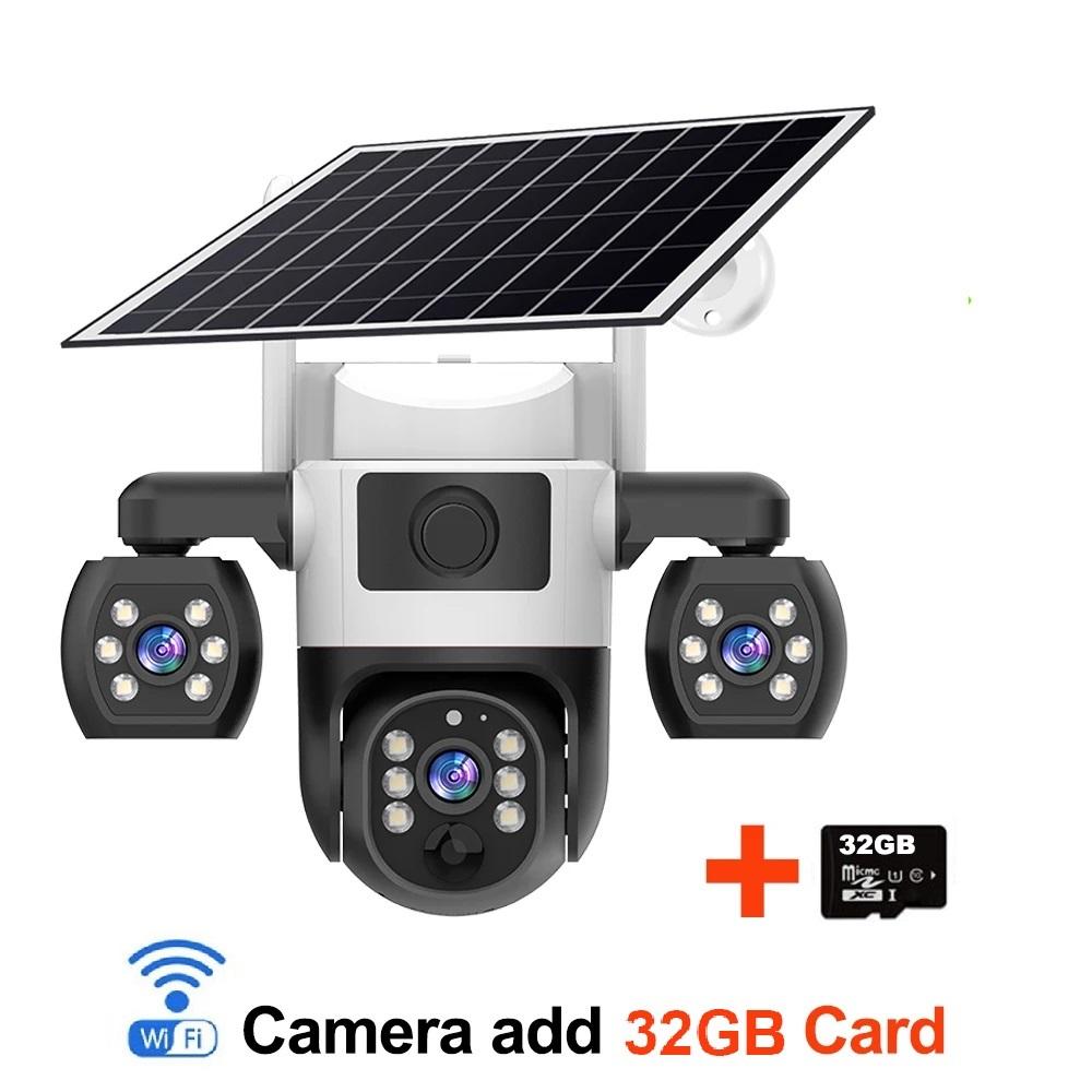 Solar-Sicherheitskamera WIFI/4G Drei-Bildschirm Mobiltelefon Fernbedienung HD Automatische Ladekamera Außenbereich