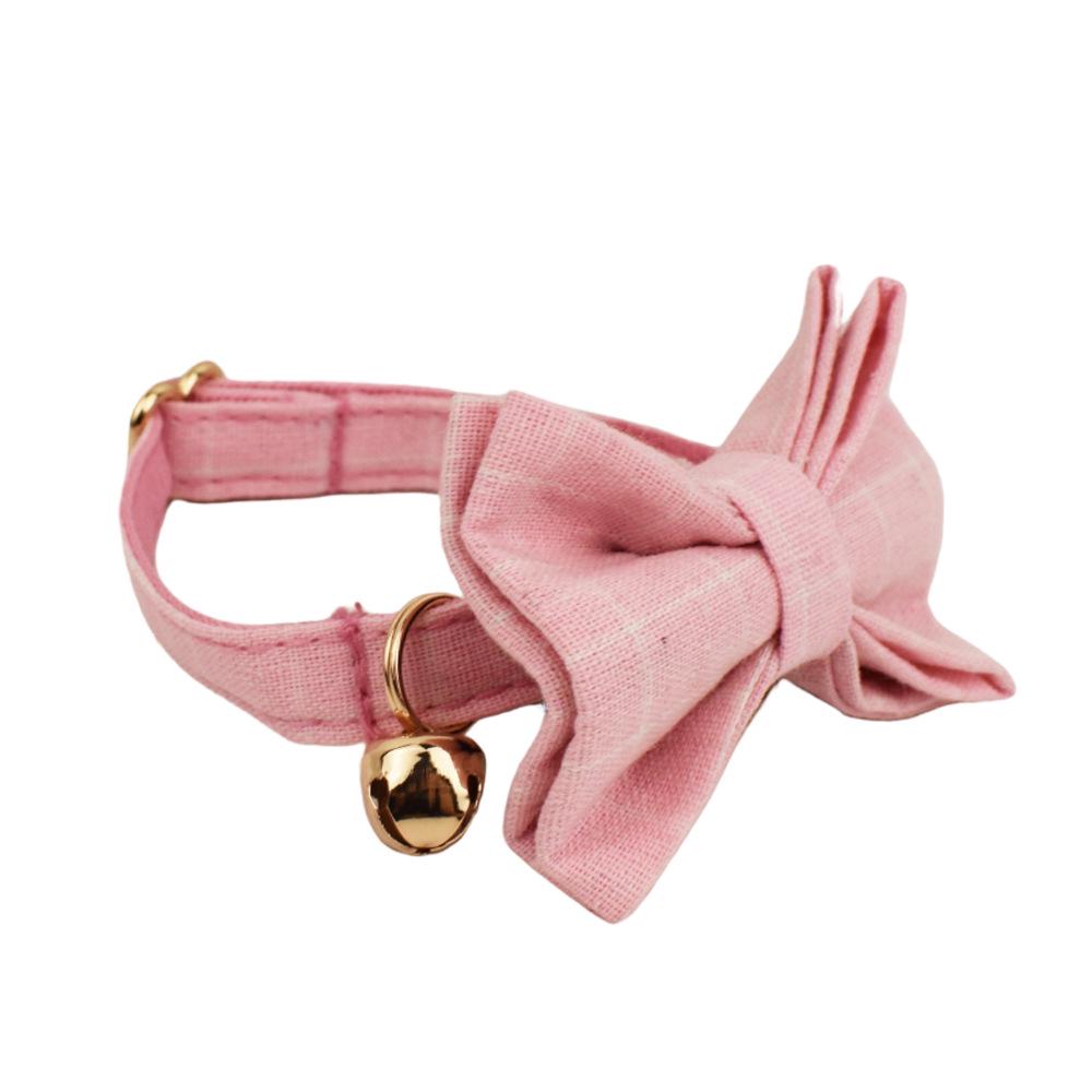 Plaid Series Engravable Pet Collar with Bell - For Cats & Dogs