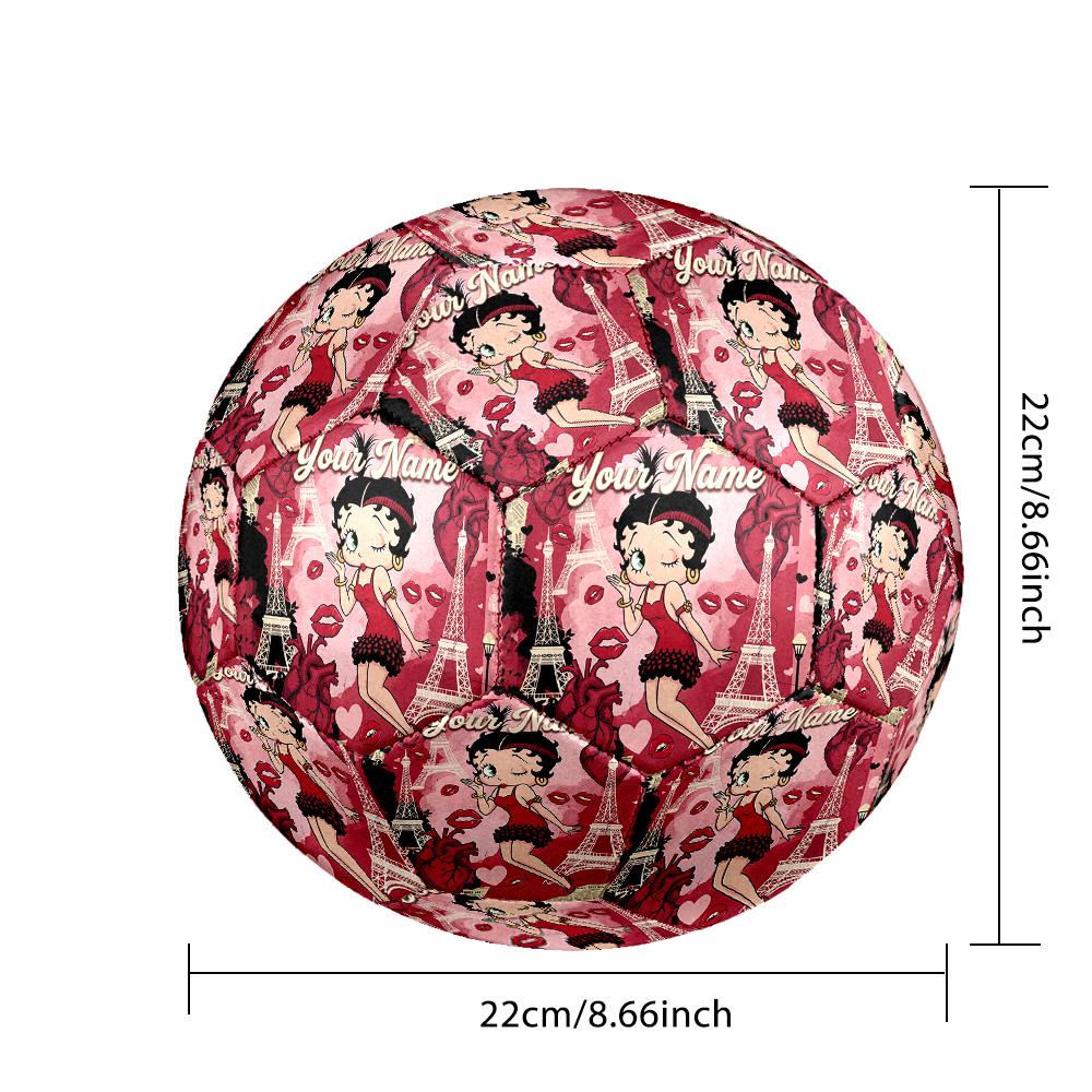Size 5 FootballBetty Boop Durable PU Soccer Ball for Sports Training Outdoor Competition
