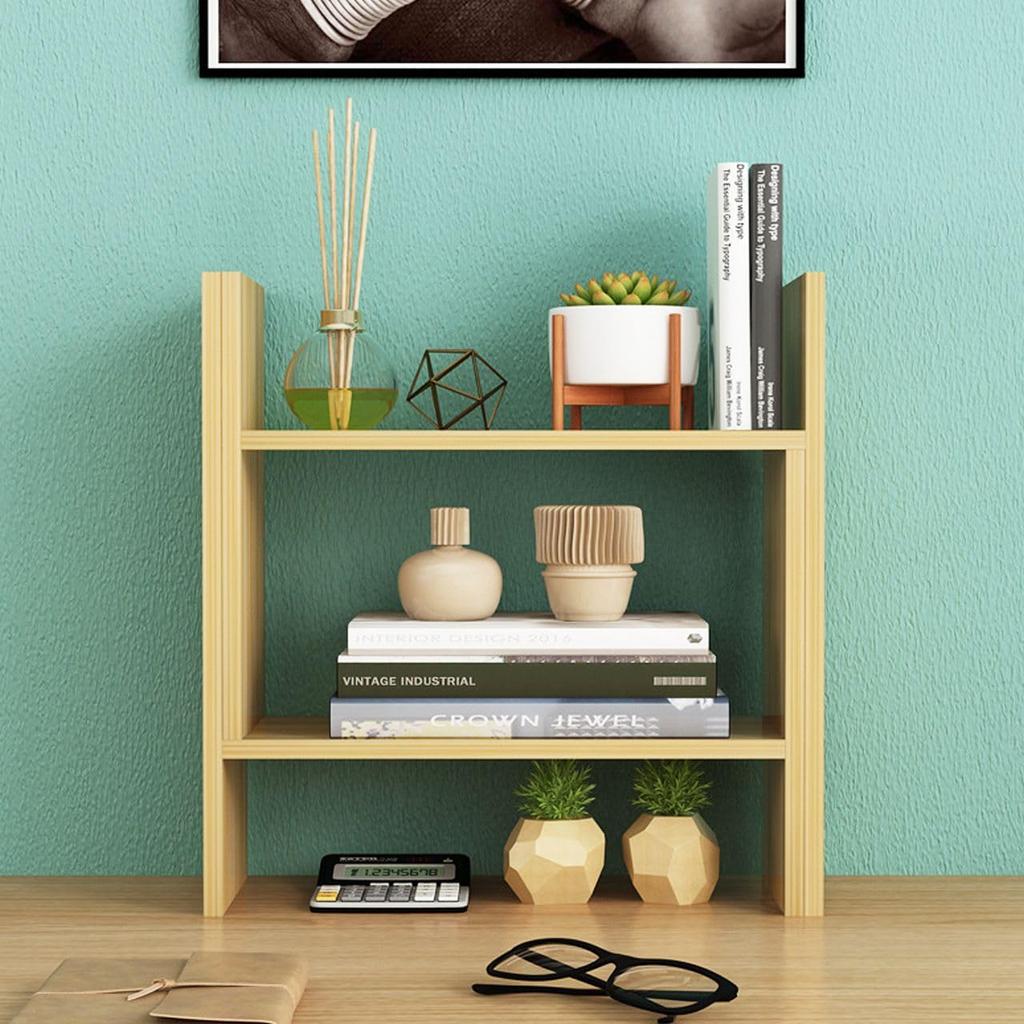 Beige Desk Shelf/Desk Organizer, Desktop Shelf, Desktop Storage, Freely Combinable, NYANDELMO ND-0072-R19-BE