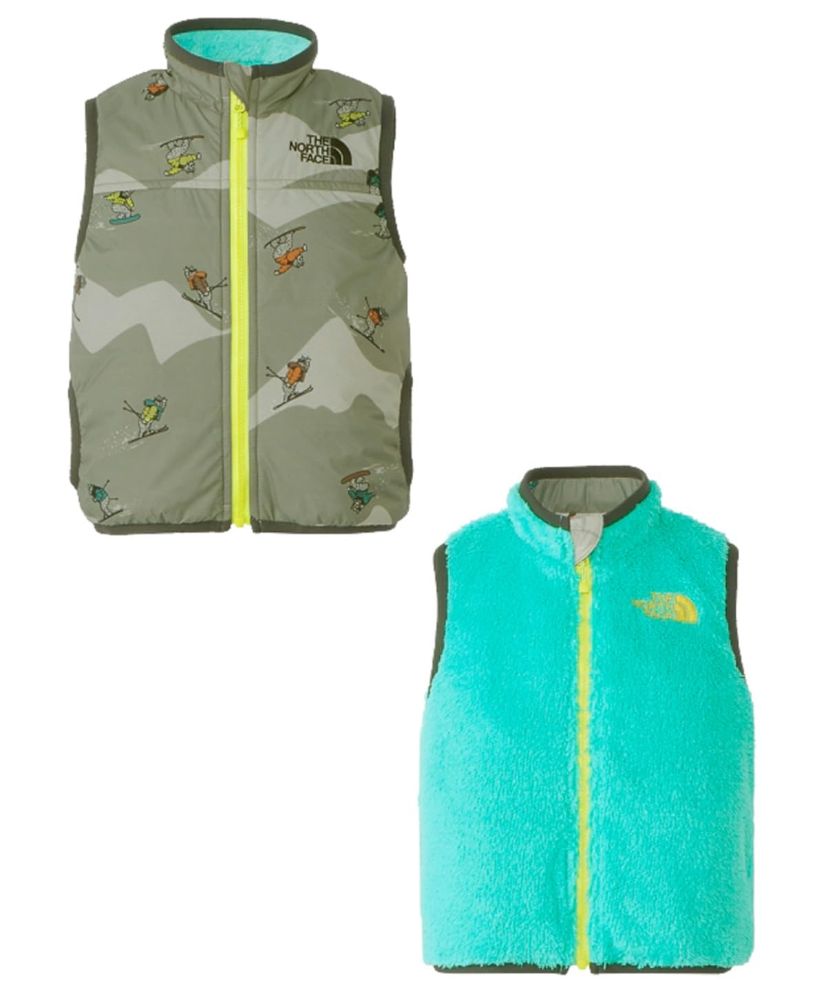 

The North Face Novelty Reversible Cozy Cold Snow Yeti 80 Baby s Vest, Unisex, Fleece, Weather, Water-Repellent, Camping, Outdoor,