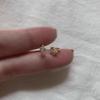 New Temperament Exquisite Inlay Zircons Mini Four-leaf Flower Stainless Steel Hoop Earrings for Women Korean Sweet Jewelry Gifts