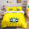 Brazil Football Crest Pattern. Bedding Sets Duvet Cover Sets Duvet Covers Pillowcases(1 * Duvet Cover 2 * Pillowcases, Without Duvet Insert)