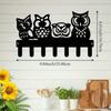 Owl Shaped Key Holder Wall Hook, 24.9cm Metal Coat Hat Hook for Hallway Office Kitchen Bathroom Indoor Decor