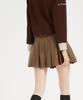 E.PARCA Castano Leather Pleated Skirt