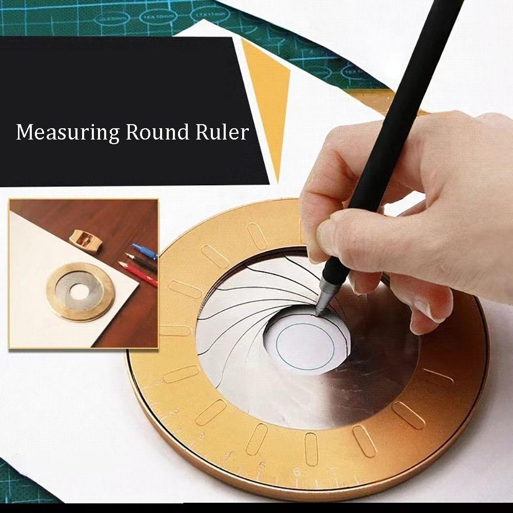 Adjustable Circle Drawing Ruler Woodworking Tool Round Circle Drafting Measurement Ring Ruler