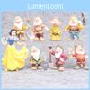 Delightful Set Of 8 Princess Snow White And Seven Dwarfs Action Figures For Kids