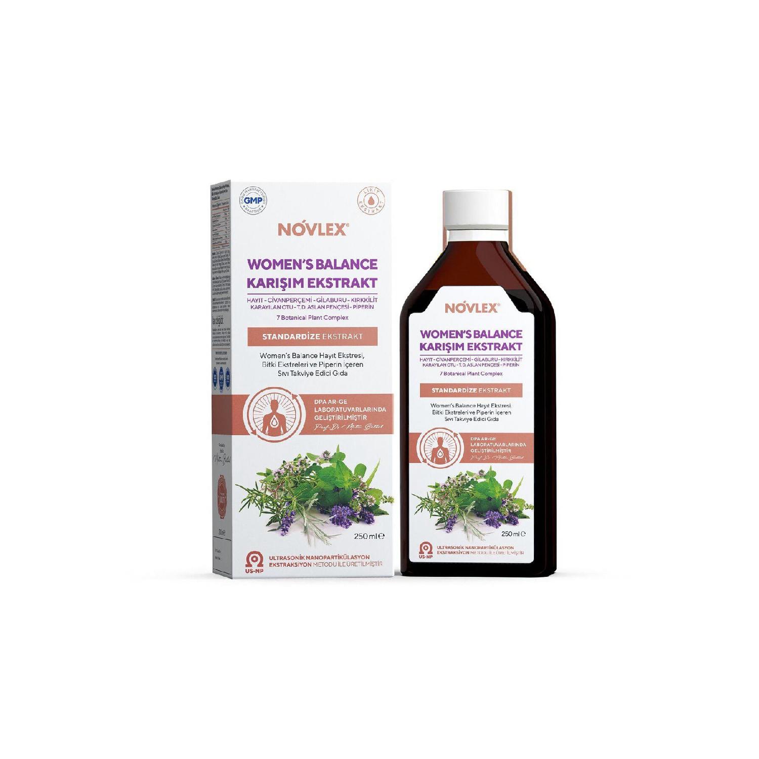 

Womens Balance Hayt, Yarrow, Gilaburu, Ponytail (crklock) Extract 250 ml