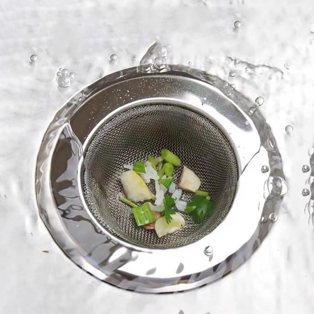Stainless Steel Kitchen Sink Strainer Funnel Anti-Blocking Drain Filter Hair Catcher for Basin Floor Sewer