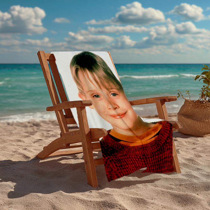 Ultra-Soft Beach Towel with Home Alone Theme,Ideal for Pool - Camping, Diving - Perfect Travel Essential, Vibrant Beach Towel.