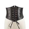 Solid Color Lace Cummerbunds Leather Wide Waist Corset Fashion Corset Belt  Girls