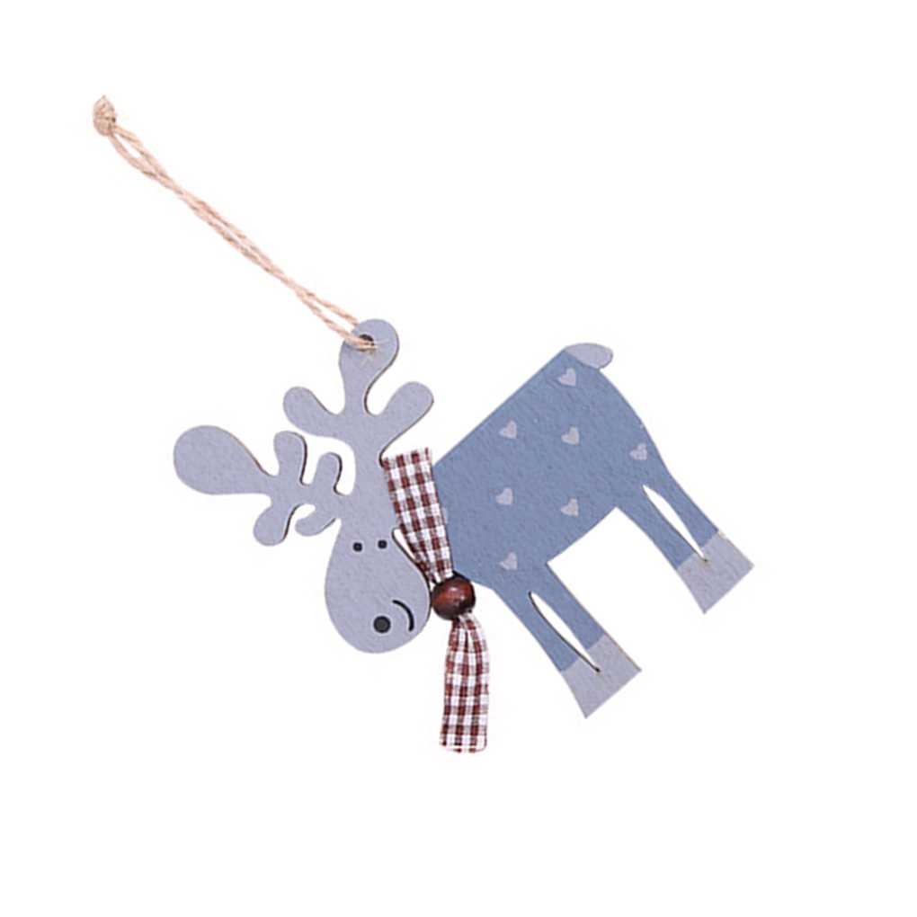 Wooden Hanging Cartoon Animal Christmas Tree Ornament Door Decoration Party Gift