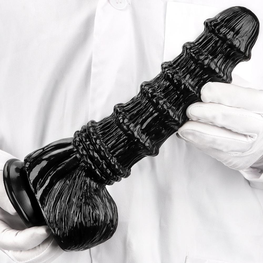 Black Horse Dildo Plug Dilator Masturbator Adult Sex Toy Realistic Penis Fisting Strap On Cock Big Dick PVC BDSM Pegging