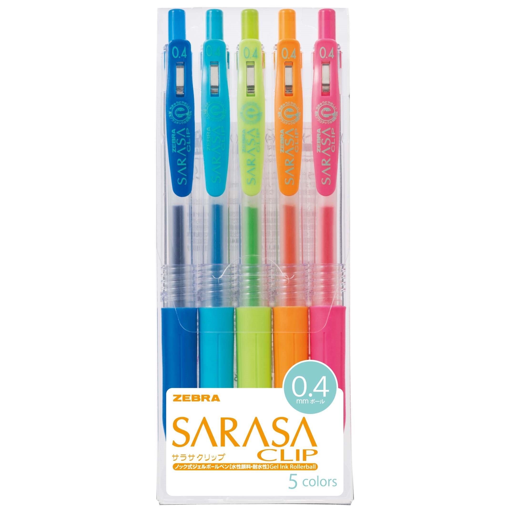 

Zebra Gel Ballpoint Pen Sarasa Clip 5 colors 10 pieces 0.4 B-JJS15-5CA