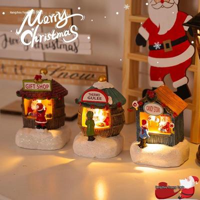 Santa Claus Shop Resin House: Christmas Ornament & Gift