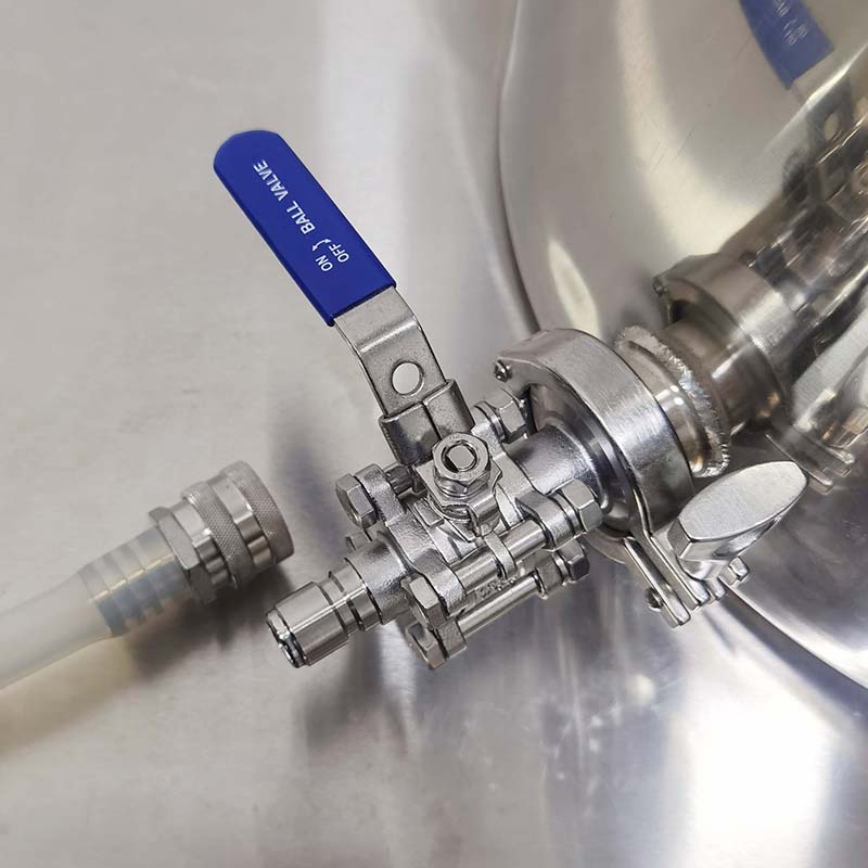 Brewer Built Full Port Ball Valve 1.5 Inch Tri Clamp x Male Quick Disconnect Stainless Steel 304 Homebrew Brew Kettle Spigot