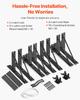 Gate Corner Brace Bracket 2 Sets Anti Sag Gate Frame Hardware Kit Iron