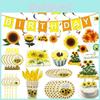Encantador Kit de Decoração para Festa com Tema Girassóis Para Chás de Bebê e Festas de Aniversário Alegres