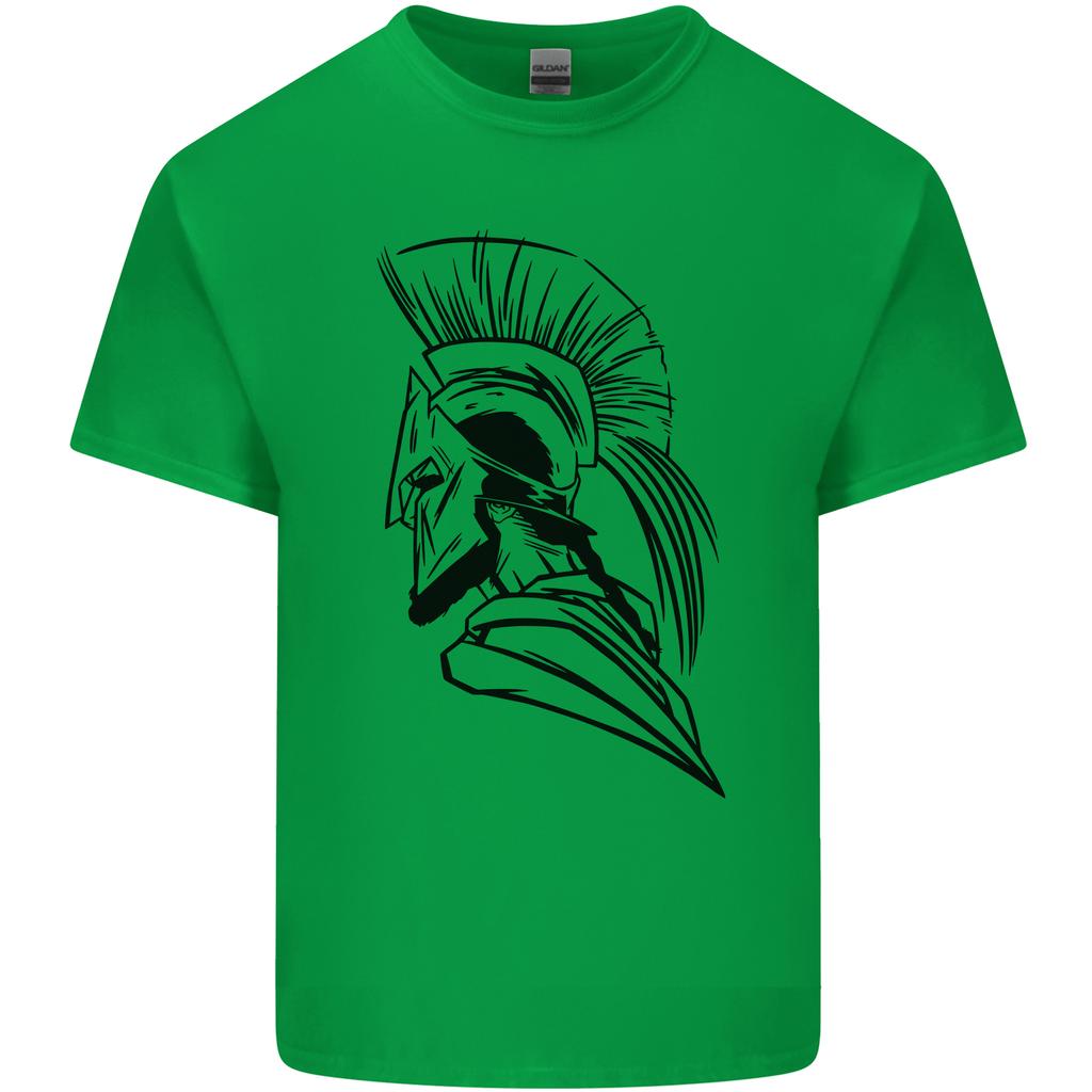Spartan Helmet Training Bodybuilding MMA Unisexs Light Cotton TShirt