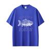 Retro Fishing T-shirt Kiss My Bass T Shirts Funny Men Dad Grandpa Fishing Tshirt Outdoors Male Humor Tops