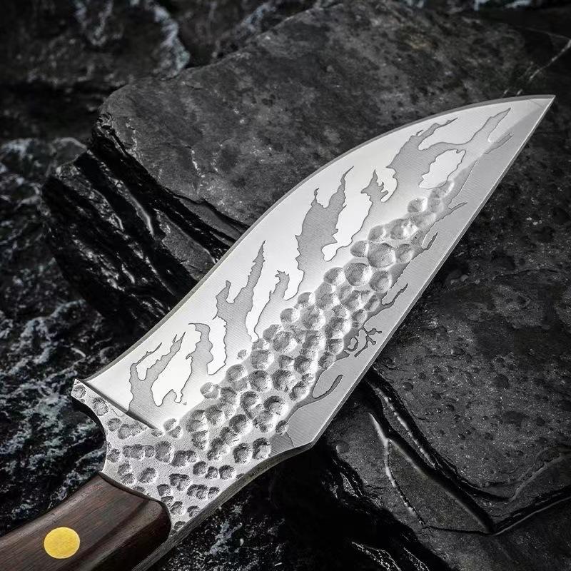 Stainless Steel  Kitchen Knife Utility Boning Knife Cleaver Slicing Barbecue Meat Fruit Cutter Fishing Knife