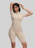 High-End Comfort Sports Yoga Tight-Fit Zipper Short Sleeve Jumpsuit