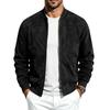 HNXC Men's Fashion Casual Solid Color Print Autumn Winter Long Sleeve Outerwear Classic Exquisite