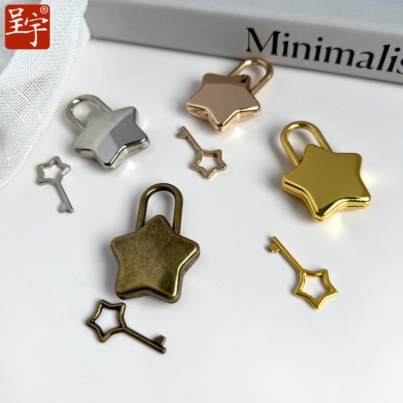 Mini Peach Heart Padlock with Keys for Dorm Lockers, Suitcases & Bags