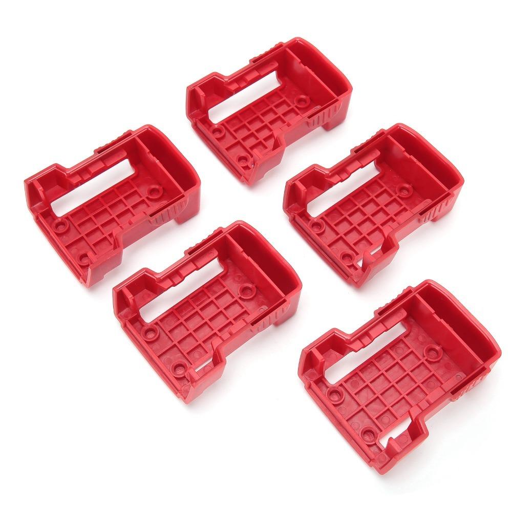 5PCS Snap-in Battery Design Battery Buckle Holder Release Button Battery Mount for Milwaukee M18 Series Lithium Battery
