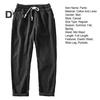 Men Pants Drawstring Elastic Waist Straight Leg Loose Solid Color Pockets Daily Wear Casual Sport Trousers Long Sweatpants