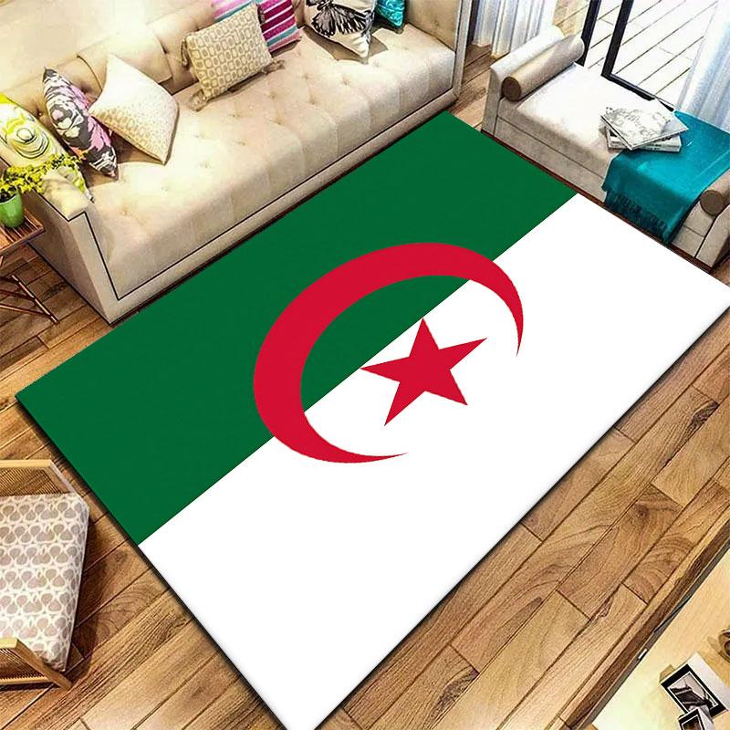 Algeria National Football Carpet Rug for Living Room Bedroom Home Sofa Decoration,Kids play Non-slip Floor Mat