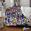 1pc Colorful Characters Blanket Warm, Cozy, And Soft, Suitable for Sofas, Beds, Cars, And Office Use.Perfect for Camping And Travel, Making It a Great