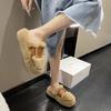 2025 New Fashion Winter Woman Slippers Plush Interior Anti Slip Sole Thick Bottom Fashion Warm Slippers Indoor Outdoor Shoes 623