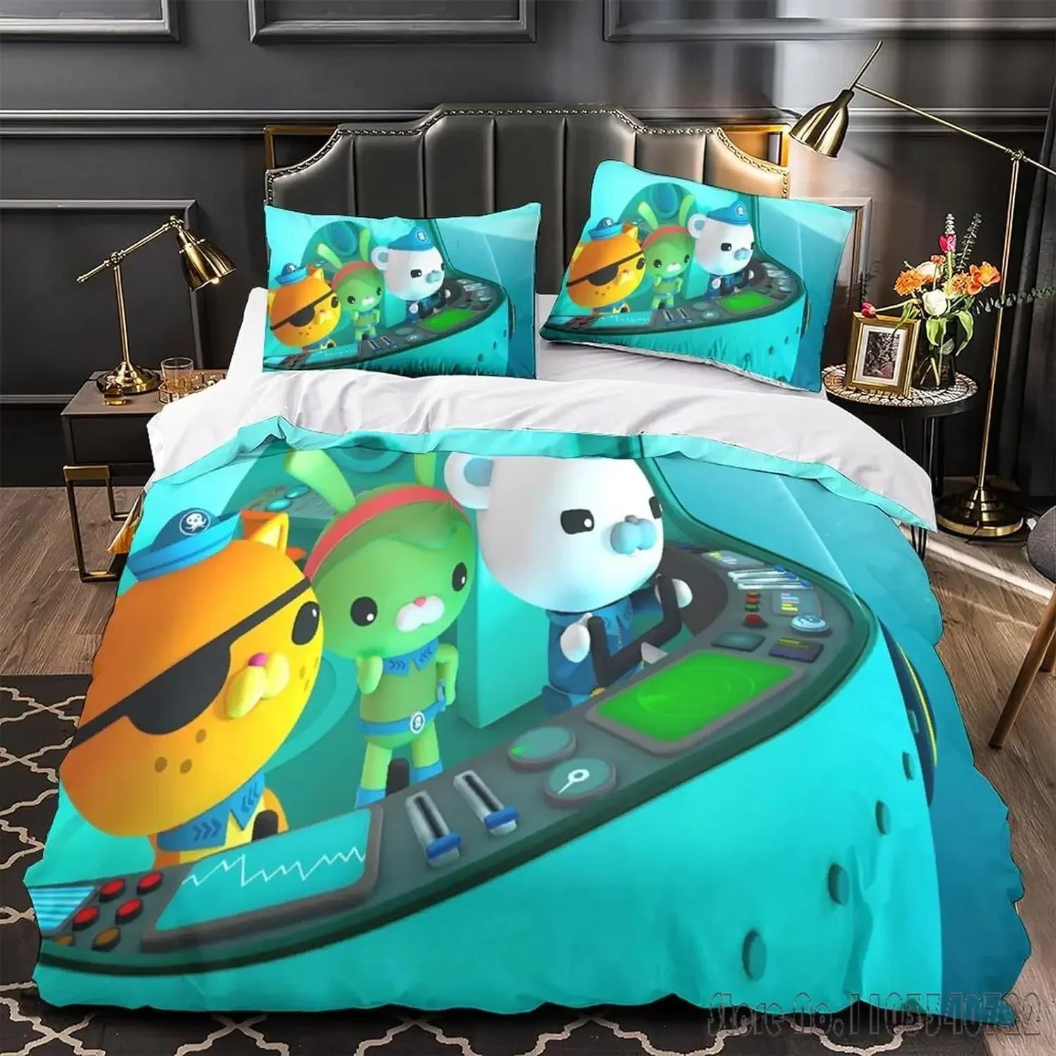

Набор пододеяльников Love Child из мультфильма «Октонавты» HD-покрывало для детей Постельное белье Постельное белье Декор для спальни AU Double 180x210cm