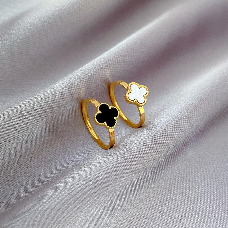 Kein Ausbleichen Glücksgras Kaltwind Tanzender Ring Herren und Damen Trend Persönlichkeit Einfacher Zeigefingerring