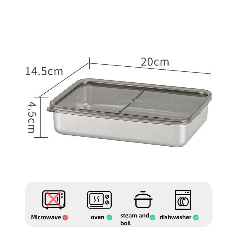 Refrigerator Organizer Stainless Steel Meat Bacon Container Fridge Organizer Food Storage Container Freezer kitchen Organizer