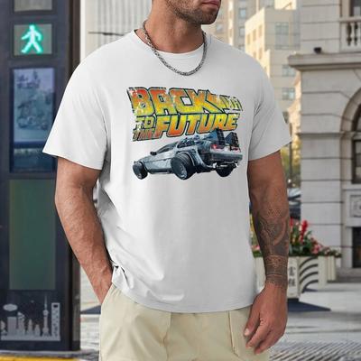 To The Future Classic Vintage For T-shirt Round Neck Sports Funny Joke Top Tee Novelty Leisure USA Size
