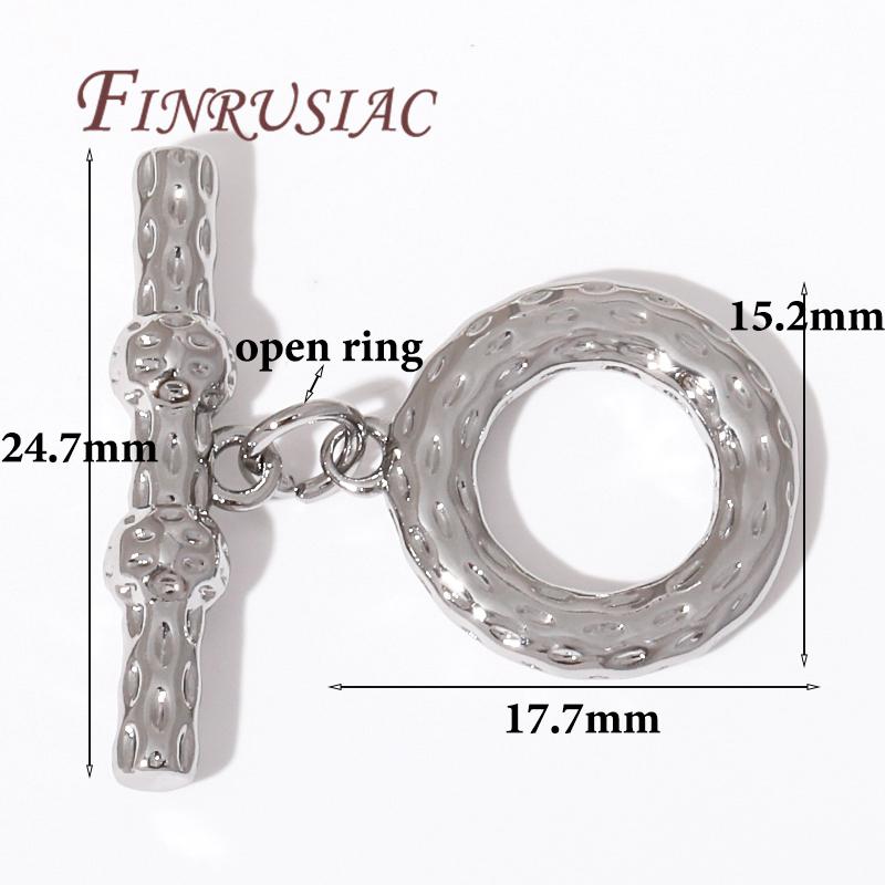 2/4Pcs 18K Gold Plated Toggle Clasps For Jewelry Making Supplies,Brass OT Clasp Connector For Bracelets Findings DIY