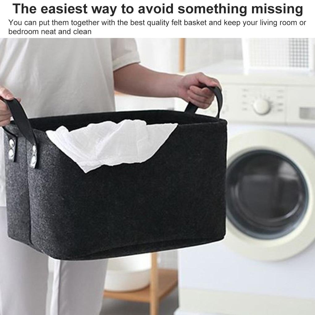Organizer-Tasche Filz Tragbarer Korb Stoff Aufbewahrungstasche Schlafzimmer Organizer Bin Auto Kofferraumkorb