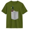 Your Pocket Funny Mallard Duck Peeking Ou T Shirt Unisex  Y2K Casual T Shirts Summer O Neck Fashion Tees Print Oversized Tops