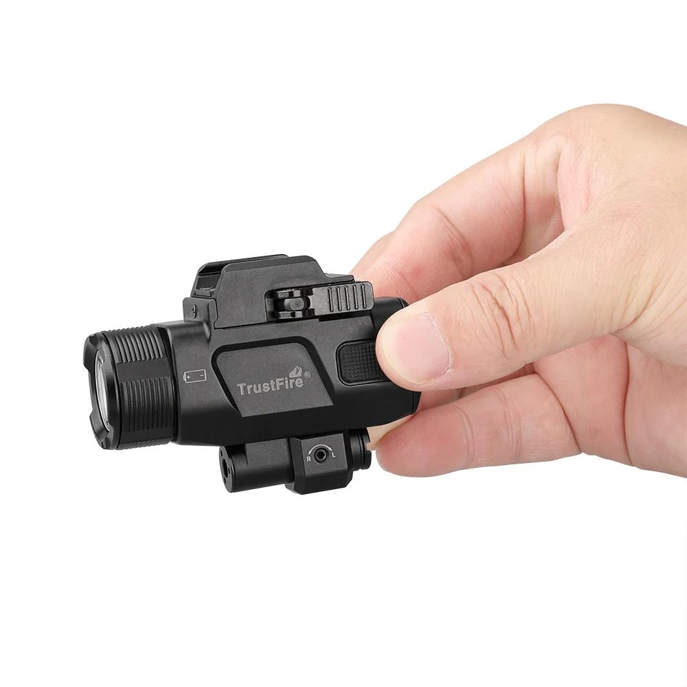 Trustfire Mini Pistol LED Flashlights 1050Lumens Quick Release 2 In 1 IP65 Rechargeable Tactical Torch for Glock
