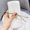 Photochrome Anti-Strahlung Rahmenlose Brille Für Frauen Männer Randlose Rechteck Brille