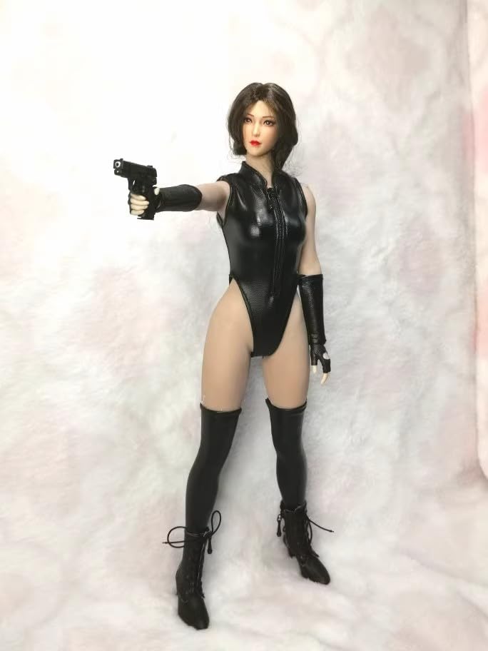 Scale Costume Scale Figure Clothes Female Sexy Leather Special Attack Force Suit Not 1/6 1/6 Suit, (Body, Head, Shoes, Etc. Included)