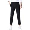 TUCANO Casual Pants for Men, Summer Ice Silk Business Fashion Dress Pants, Elastic Slim Fit Versatile Long Trousers, Men's Clothing, Black, Size 34