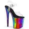 Fashion 20cm Color Mermaid Scale Waterproof Platform Hate Sky High Toe Pole Dancing Sandals/model Catwalk Shoes