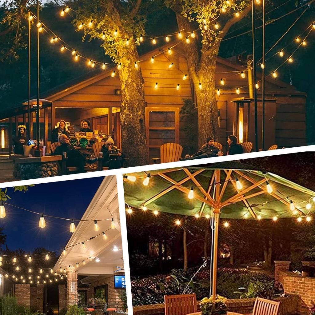 ST38 Outdoor Solar LED String Lights - Courtyard & Holiday Decor