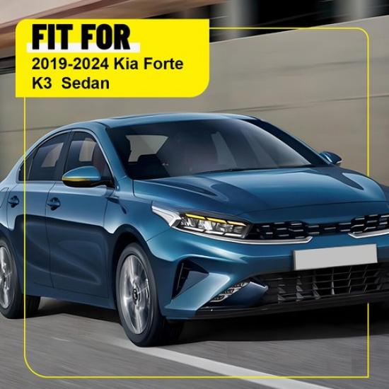 Black Pillar Post For 2019-2024 Kia Forte K3 Sedan Door Trim Cover Accessories