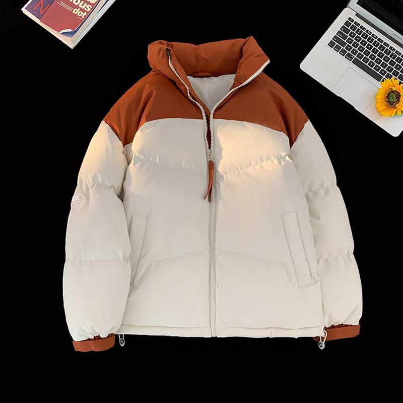 Cotton Coat Men and Women Same Style Winter Trendy Loose Stand Collar Couple Cotton Jacket Men