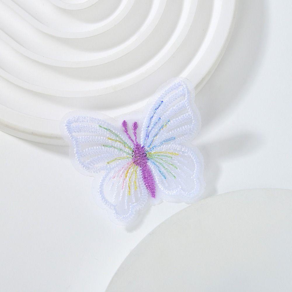 100PCS Colorful Lace Butterfly Patch Single-layer 3D butterfly Butterfly Appliques Exquisite DIY accessories