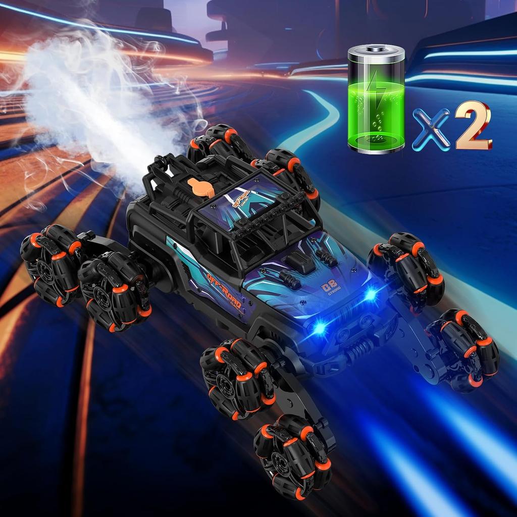 8WD Gesture Sensing Stunt Rc Cars,Toys for Ages 8-13 Remote Control Climbing Car,2.4Ghz Hand Controlled Rc Car with Spray 360 Rotation for 8 9 10 11
